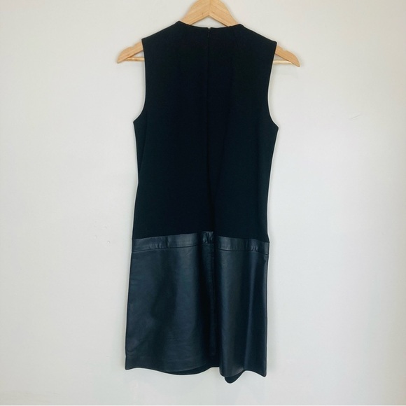 Theory Haddie C a line dress with lambskin skirt and detail. Size 4 - Picture 6 of 7